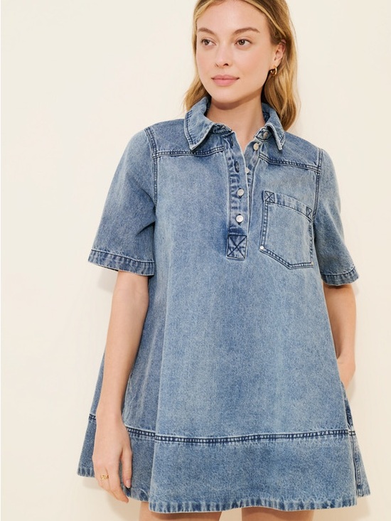 Free People Dresses & Skirts - Free People Remino Denim Mini Dress